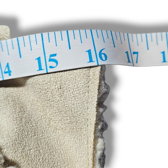 EUC Knox Rose Faux Suede & Sherpa Waterfall Open Vest Sz. L Cream Ivory - Picture 7 of 9